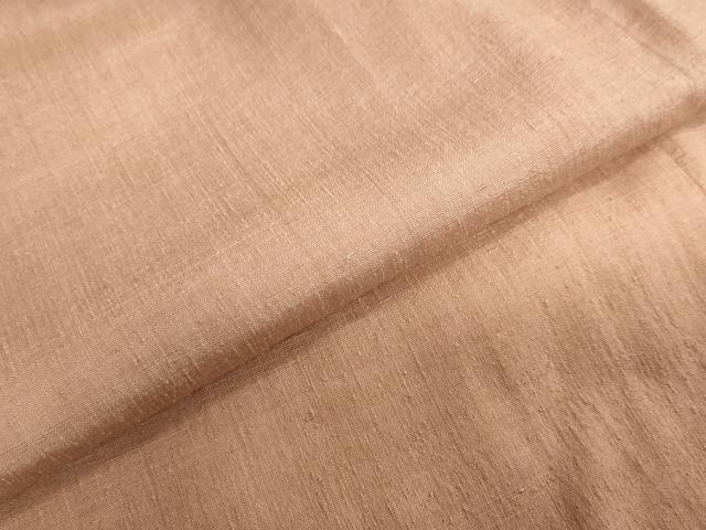 平和屋着物●本場結城紬　重要無形文化財　ときがら茶色　正絹　逸品　DABC2075ud
