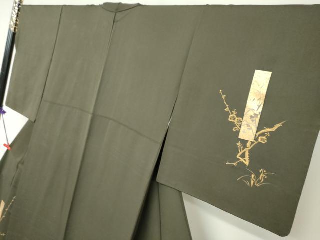 平和屋着物●訪問着　流水短冊草花文　金彩　やまと誂製　正絹　逸品　DABC2076ud