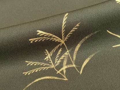 平和屋着物●訪問着　流水短冊草花文　金彩　やまと誂製　正絹　逸品　DABC2076ud