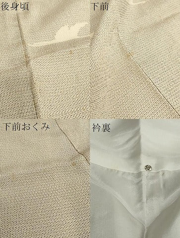 平和屋着物●本塩沢　110亀甲　飛鶴文　正絹　逸品　DABC2077ud