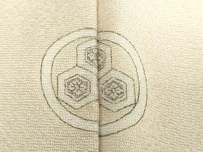 平和屋着物●訪問着　作家物　草花文　金彩　正絹　逸品　DABC2078ud