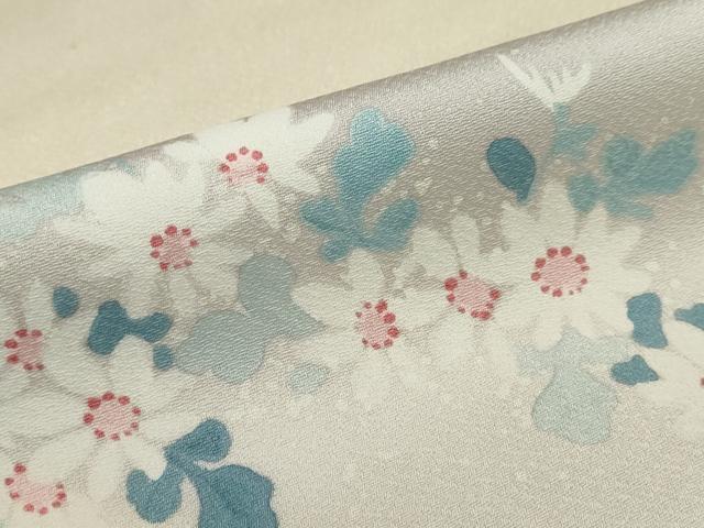 平和屋着物●訪問着　作家物　草花文　金彩　正絹　逸品　DABC2078ud