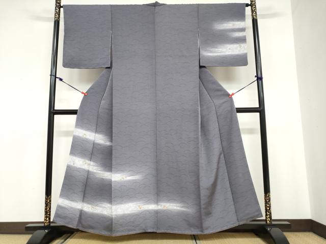 平和屋着物●訪問着　横段草花文　暈し染め　金彩　正絹　逸品　未使用　DABC2083ud