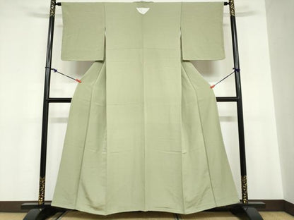 平和屋着物●上質な色無地 柳茶色 正絹 逸品 未使用 DABC2086ud