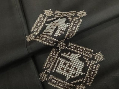 平和屋着物●本場大島紬　9マルキ　地空　有栖川文様　正絹　逸品　DABC2087ud
