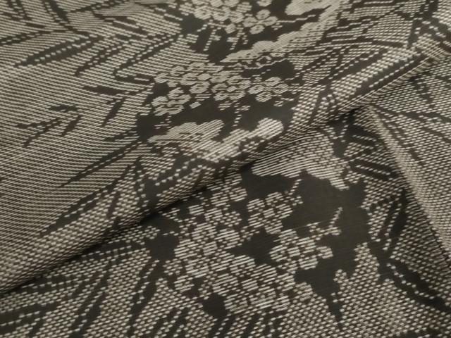 平和屋着物●本場大島紬　7マルキ　雪輪草花文　正絹　逸品　未使用　DABC2088ud