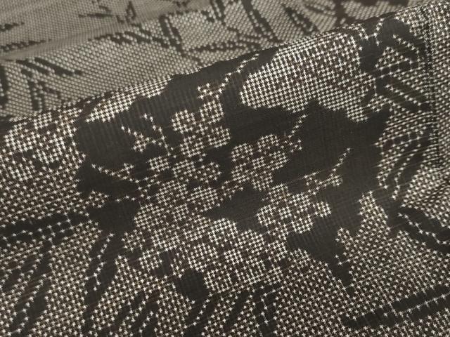 平和屋着物●本場大島紬　7マルキ　雪輪草花文　正絹　逸品　未使用　DABC2088ud