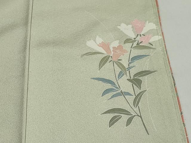 平和屋着物●訪問着　友禅　作家物　花鳥文　暈し染め　正絹　逸品　未使用　DABC2090ud
