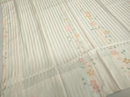 平和屋着物●長襦袢 無双仕立て 草花文 正絹 逸品 DABC2094ud