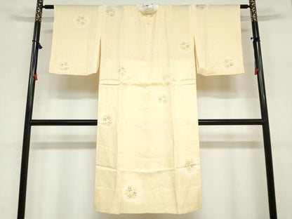 平和屋着物●長襦袢　無双仕立て　舞花文　正絹　逸品　DABC2095ud