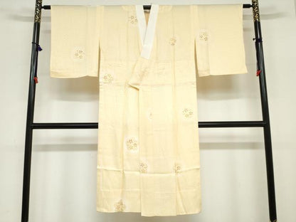平和屋着物●長襦袢　無双仕立て　舞花文　正絹　逸品　DABC2095ud