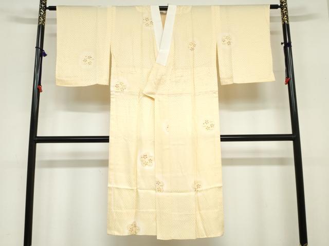 平和屋着物●長襦袢　無双仕立て　舞花文　正絹　逸品　DABC2095ud