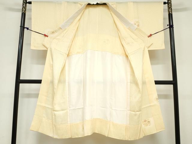 平和屋着物●長襦袢　無双仕立て　舞花文　正絹　逸品　DABC2095ud