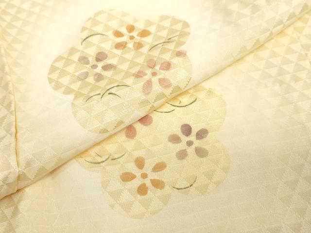 平和屋着物●長襦袢　無双仕立て　舞花文　正絹　逸品　DABC2095ud