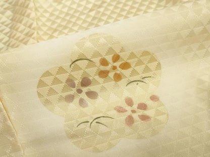 平和屋着物●長襦袢　無双仕立て　舞花文　正絹　逸品　DABC2095ud