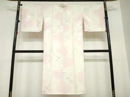 平和屋着物●長襦袢　袷　草花文　正絹　逸品　未使用　DABC2096ud