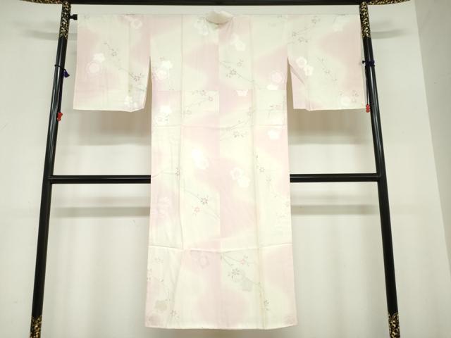 平和屋着物●長襦袢　袷　草花文　正絹　逸品　未使用　DABC2096ud