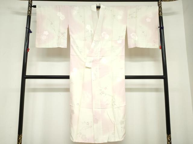 平和屋着物●長襦袢　袷　草花文　正絹　逸品　未使用　DABC2096ud