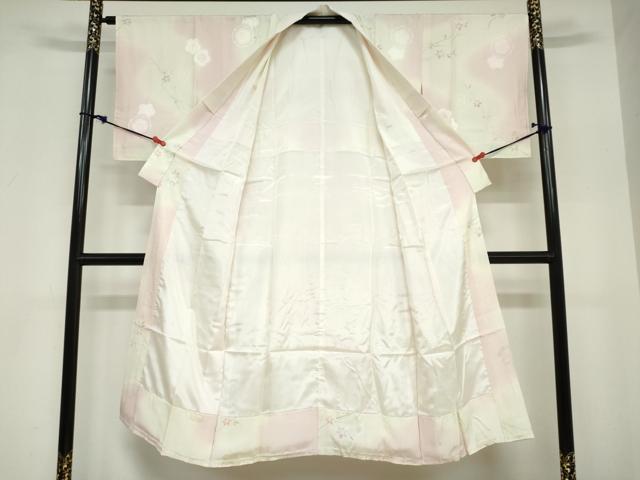 平和屋着物●長襦袢　袷　草花文　正絹　逸品　未使用　DABC2096ud