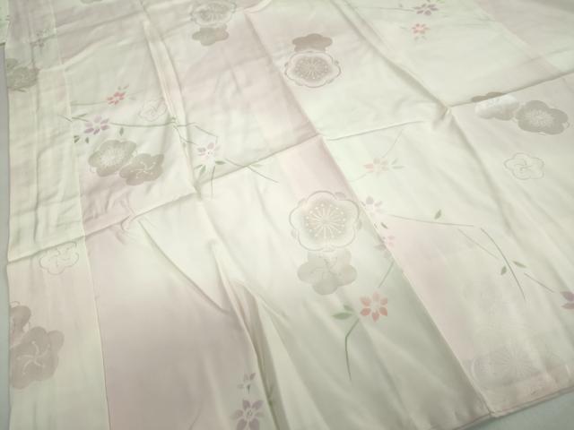 平和屋着物●長襦袢　袷　草花文　正絹　逸品　未使用　DABC2096ud