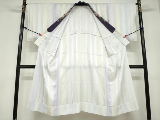 平和屋着物●長襦袢　無双仕立て　霞文　暈し染め　半衿刺繍　正絹　逸品　DABC2098ud