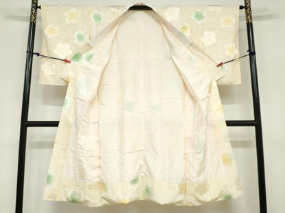 平和屋着物●長襦袢 袷 花尽くし文 正絹 逸品 DABC2100ud