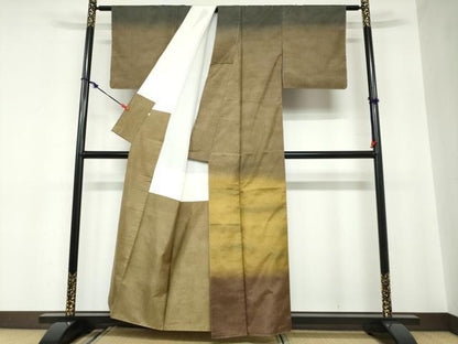 平和屋着物●本場縞大島紬 訪問着 霞文 証紙付き 中昌紬織物謹製 正絹 逸品 未使用 DABC2106ud