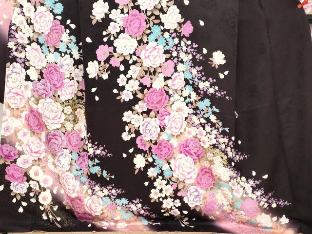平和屋着物●豪華振袖 草花文 金銀彩 正絹 逸品 DABC2111ud