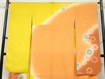 平和屋着物●豪華振袖 作家物 舞花文 銀彩 正絹 逸品 DABC2115ud