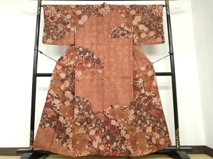平和屋着物●訪問着 ふくれ織 辻が花 正絹 逸品 DABC2118ud