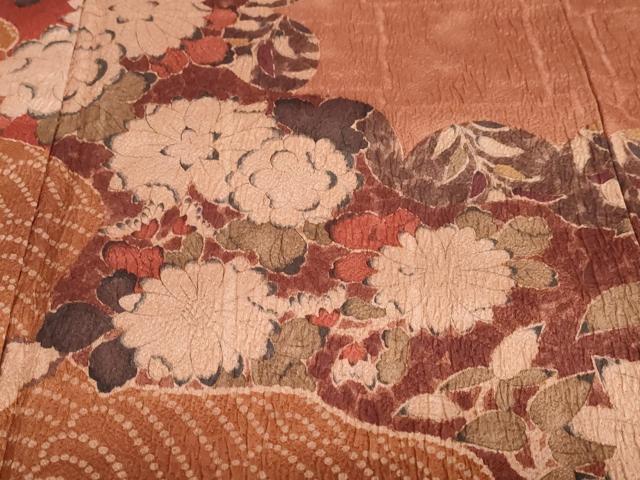 平和屋着物●訪問着 ふくれ織 辻が花 正絹 逸品 DABC2118ud