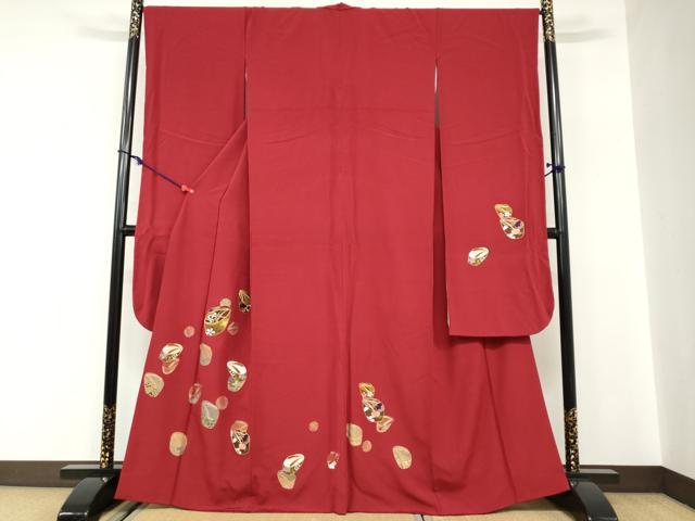 平和屋着物●豪華振袖 駒刺繍 ぽっくり 金彩 正絹 逸品 DABC2119ud