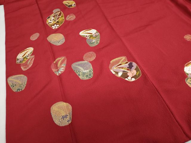 平和屋着物●豪華振袖 駒刺繍 ぽっくり 金彩 正絹 逸品 DABC2119ud