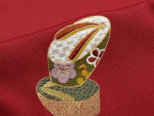 平和屋着物●豪華振袖 駒刺繍 ぽっくり 金彩 正絹 逸品 DABC2119ud