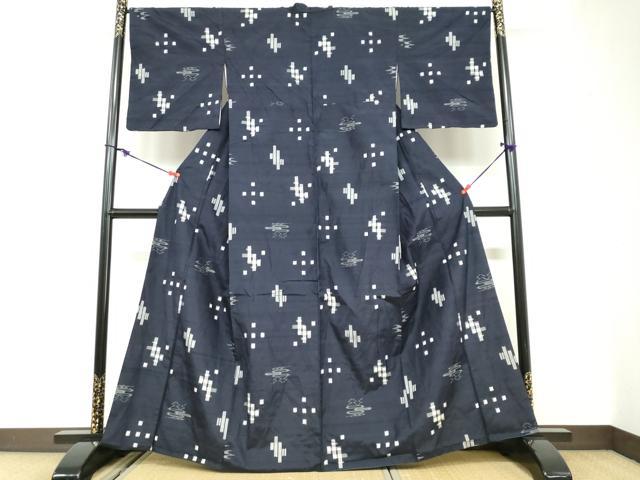 平和屋着物●本場琉球絣　正絹　逸品　DABC2129ud
