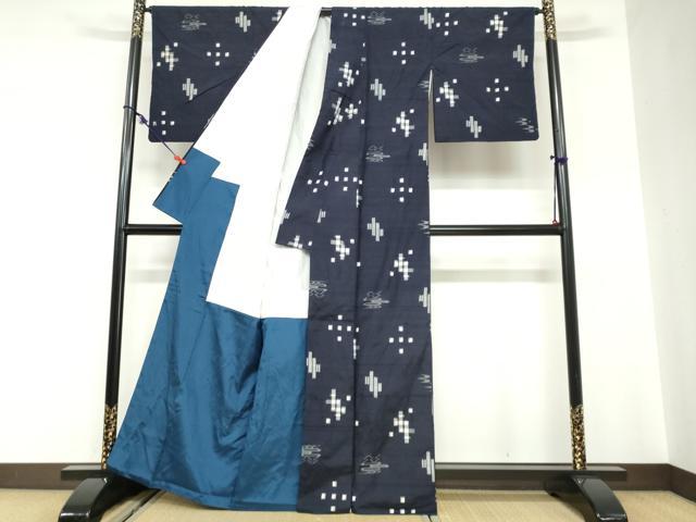 平和屋着物●本場琉球絣　正絹　逸品　DABC2129ud