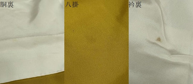 平和屋着物●上質な色無地　松葉地紋　菜種油色　正絹　逸品　未使用　DABC2130ud