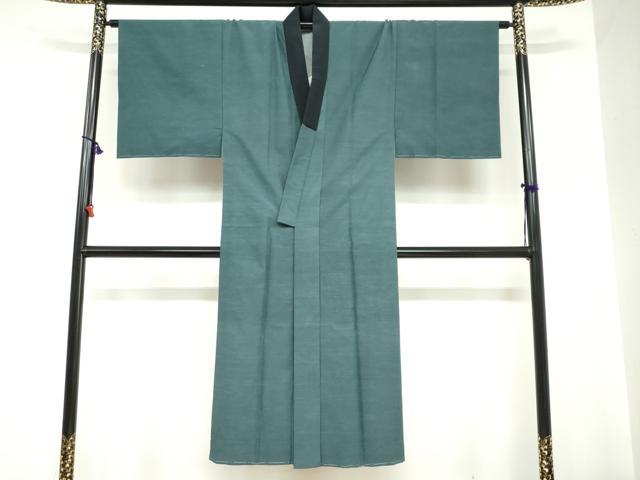 平和屋着物●男性　京師　広重画　長襦袢　無双仕立て　人物風景文　洗える着物　未使用　DABC2135ud