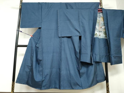 平和屋着物●男性　本場大島紬　アンサンブル　100亀甲　総詰め　正絹　逸品　未使用　DABC2139ud