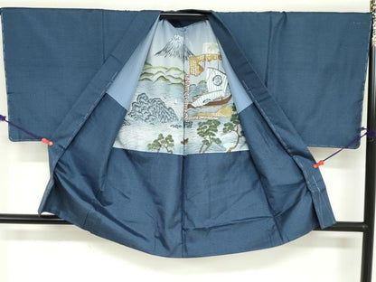 平和屋着物●男性　本場大島紬　アンサンブル　100亀甲　総詰め　正絹　逸品　未使用　DABC2139ud