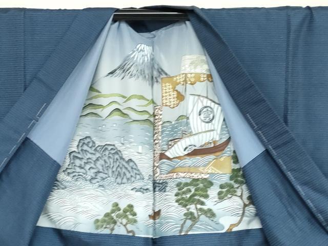 平和屋着物●男性　本場大島紬　アンサンブル　100亀甲　総詰め　正絹　逸品　未使用　DABC2139ud