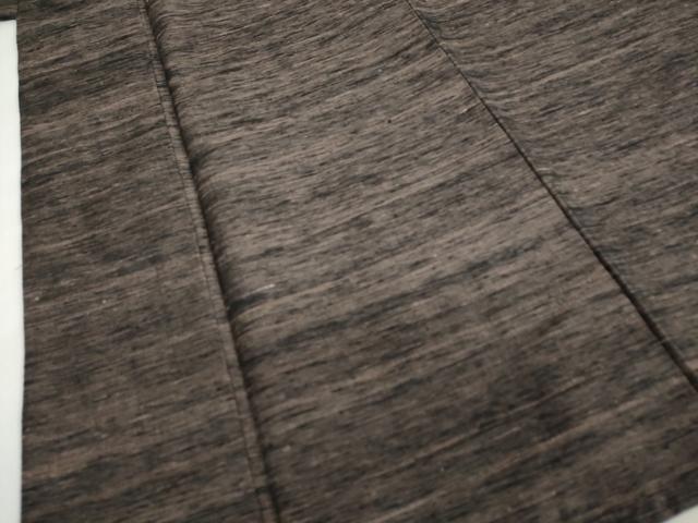 平和屋着物●男性　紬　アンサンブル　長羽織　霞文　正絹　逸品　DABC2140ud