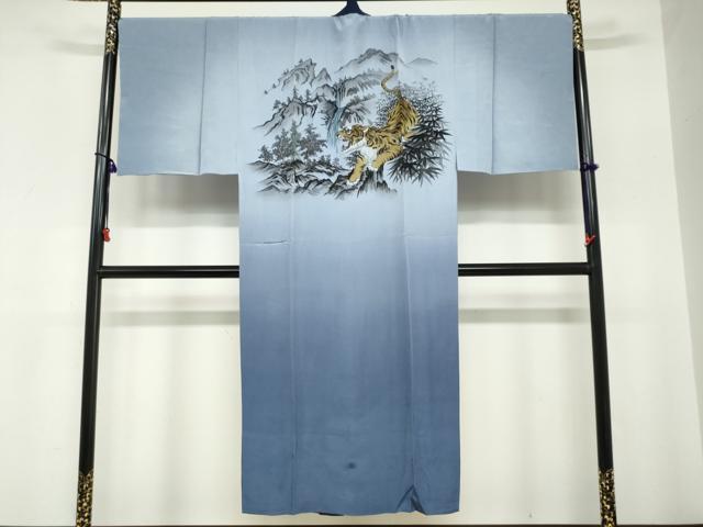 平和屋着物●男性 本場大島紬 アンサンブル 長羽織 長襦袢（袷）セット 80亀甲 総詰め キングサイズ 正絹 逸品 未使用 DABC2144ud
