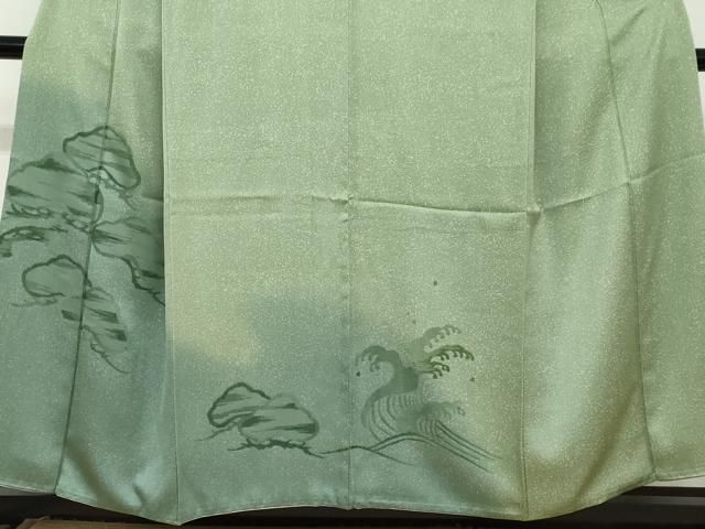 平和屋着物▼訪問着　モール織　浜松文　暈し染め　正絹　逸品　DABC2147ud