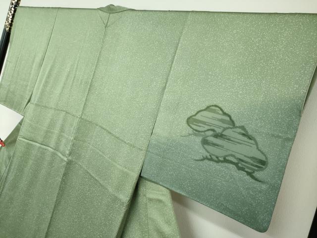 平和屋着物▼訪問着　モール織　浜松文　暈し染め　正絹　逸品　DABC2147ud