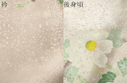 平和屋着物●本加賀友禅作家　直江良三　訪問着　草花文　ロング丈　正絹　逸品　未使用　DABC2152ud
