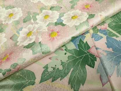 平和屋着物●本加賀友禅作家　直江良三　訪問着　草花文　ロング丈　正絹　逸品　未使用　DABC2152ud