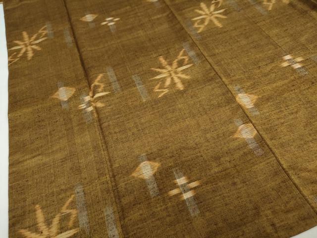 平和屋着物▼上質な紬 絣文様 高島屋扱い 正絹 逸品 DABC2162ud