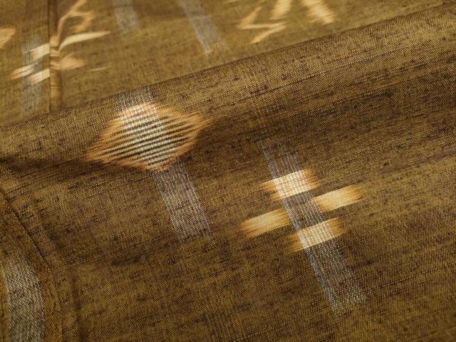 平和屋着物▼上質な紬 絣文様 高島屋扱い 正絹 逸品 DABC2162ud
