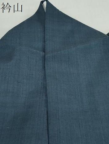 平和屋着物●本場結城紬　重要無形文化財　深縹色　正絹　逸品　DABC2170ud